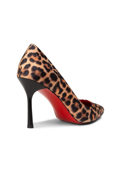Deery Kadın Leopar Desenli Stiletto Topuklu Ayakkabı - P4539zlprm01 Kahverengi