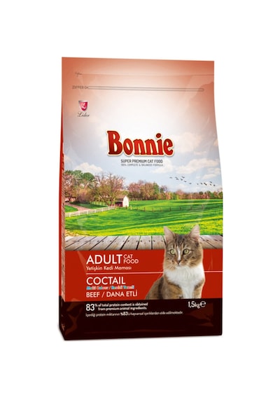 Bonnie Multicolor Kuru Kedi Maması 1.5 Kg - 3 Adet Tarı