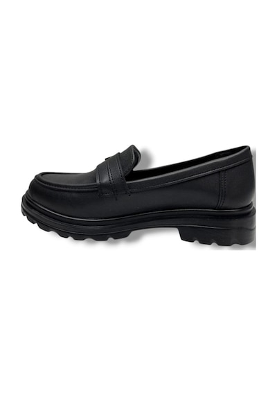 Fancy 836-26 Deri Loafer Tokalı Anatomik Kadın Ayakkabı Siyah