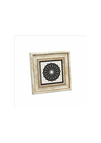 Yuvarlak Rumi Desen Baskılı Taş Tablo 20x20