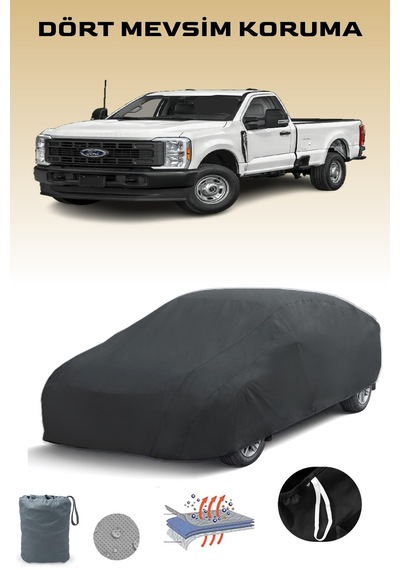 Siyah Ford F-250 Super Duty 4 Araba Brandası, Oto Örtüsü, Araba Çadırı Siyah
