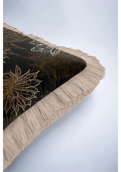 Botanik Çiçek Desen Saçaklı Yastık Kılıfı-egzotik Floral Boho Siyah Bej Krem Püsküllü Kırlent Kılıfı Kadim Yörünge Saten Botanik Çiçek Desen Saçaklı Yastık Kılıfı-egzotik Floral Boho Siyah Bej Krem Püsküllü Kırlent Kılıfı Kadim Yörünge Saten
