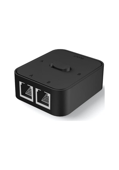 4146 2 Port Rj45 Ethernet Switch Çevirici Çoklayıcı 2 Portlu Manuel Ağ Anahtarı: 1000mbps Hız Desteği İle 2 Giriş 1 Çıkış Veya 1 Giriş 2 Çıkış Kullanımı Ağa Herhangi Elektriksel Parazit Olmaz