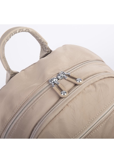 Nas Bag Kadın Çok Gözlü Hafif Su Geçirmez Unisex Water Proof Çanta Vizon