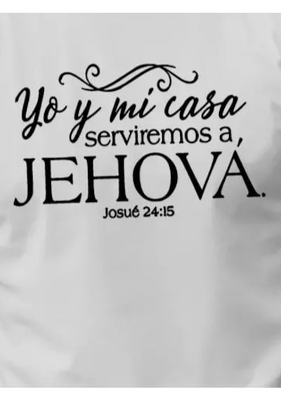 Suma Erkek Klasik Kalıp Süprem T-shirt Jehova Baskılı Beyaz