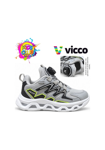 Vicco Aleda Akıllı Bağcıklı Ortopedik Çocuk Spor Ayakkabı Gri