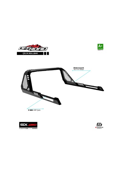 S-dizayn Sdx 4wd Off Road Isuzu D-max 3 Çelik Roll Bar V1 2019 Üzeri