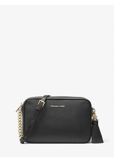 Michael Kors Jet Set Medium Pebbled Leather Crossbody Bag 32f7ggnm8l Siyah