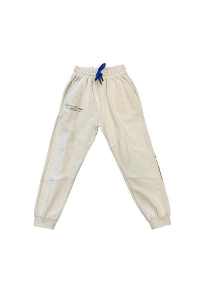Zekids Erkek Çocuk Bel Paça Lastikli Gabardin Pantolon-12630-krem Krem