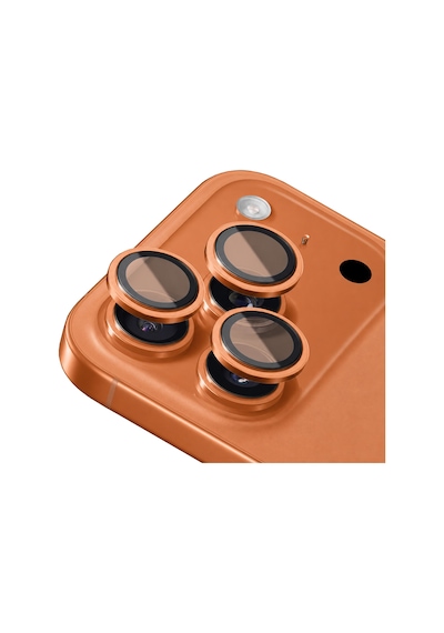 Buff İphone 17 Pro / 17 Pro Max Titan Metal Kamera Lens Koruyucu Orange Turuncu