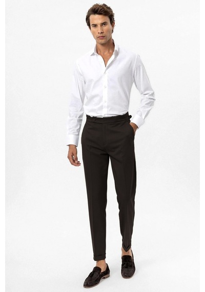 Antioch Yüksek Bel Regular Fit Erkek Pantolon Kahve