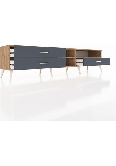 Hyperion Tv Ünitesi 2 Raflı 3 Çekmeceli 220x44x51 Çam-çam/antrasit Atlas Çam/antrasıt - Atlas Çam Hyperion Tv Ünitesi 2 Raflı 3 Çekmeceli 220x44x51 Çam-çam/antrasit Atlas Çam/antrasıt - Atlas Çam