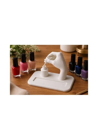 Oje Süren El Figürlü Kartvizitlik Nail Art Güzellik Salonu Masaüstü Kart Tutucu 3d Baskı