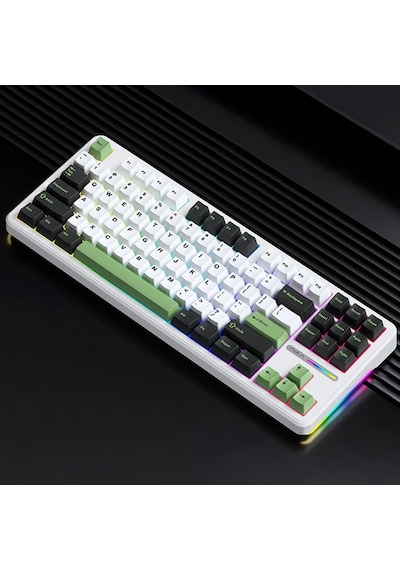 Aula F87 Mekanik Rgb Tkl Gray Switch Kablosuz Makrolu Hot Swap Klavye