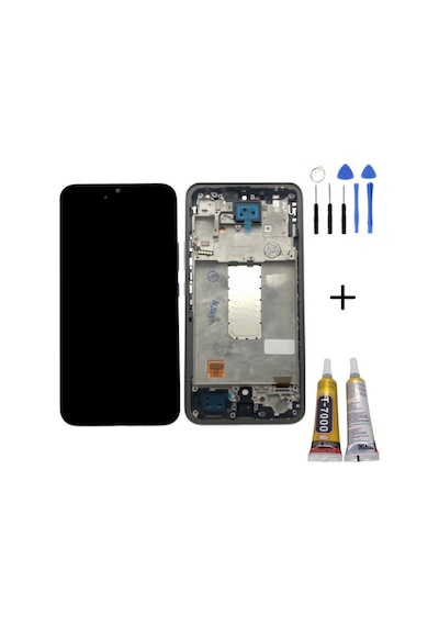 Te Samsung A34 5g A346f Uyumlu Çıtalı Lcd Ekran Siyah + Montaj Kiti