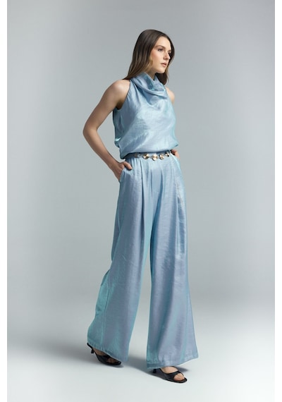 Sateen Aura Pantolon - Mavi-137309