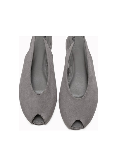 Luvishoes Serına Gri Süet Kadın Sandalet