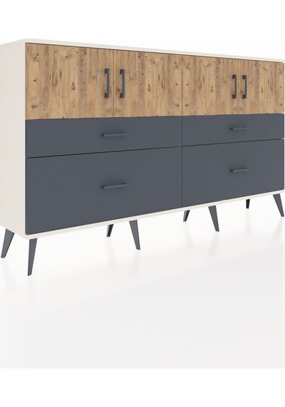 Arges Konsol 2 Raflı 4 Çekmeceli 4 Kapaklı 176x30x99 Aytaşı-çam/a Aytaşı-çam/antrasit Arges Konsol 2 Raflı 4 Çekmeceli 4 Kapaklı 176x30x99 Aytaşı-çam/a Aytaşı-çam/antrasit