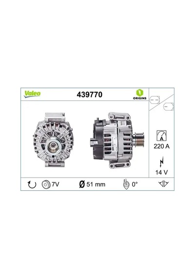 Valeo 439770 Sarj Dinamosu A0009067400
