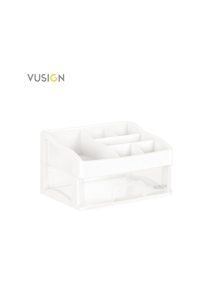 Vusıgn Çekmeceli Kozmetik Organizer Makyaj Düzenleyici Raf 22x16x13 Cm Beyaz