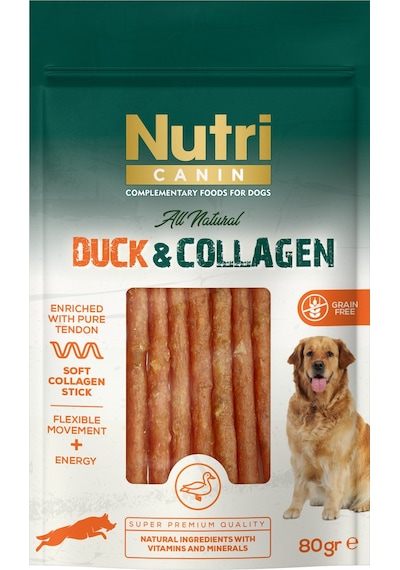Nutri Canin Ördek Etli Ve Kolajenli Tahılsız Köpek Et Ödülü 80 G