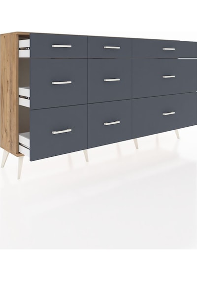 Arges Konsol 9 Çekmeceli 176x30x99 Çam-çam/antrasit Atlas Çam/antrasıt - Atlas Çam Arges Konsol 9 Çekmeceli 176x30x99 Çam-çam/antrasit Atlas Çam/antrasıt - Atlas Çam