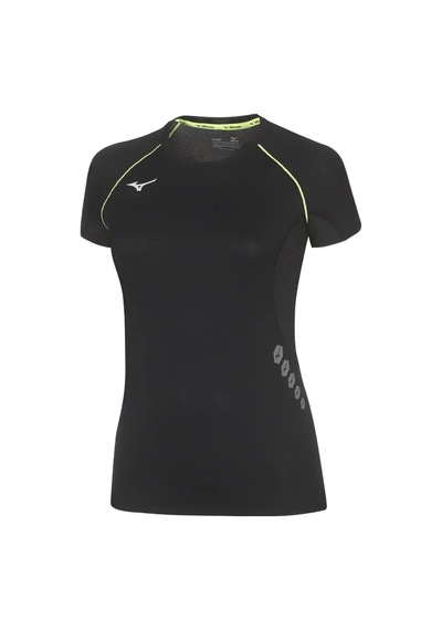Mizuno Women Premium Tee Kadın Tişört Siyah Çok Renkli