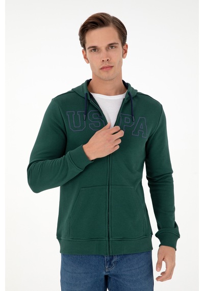 U.s. Polo Assn. Erkek Koyu Yeşil Sweatshirt 50295172-vr079 Koyu Yeşil