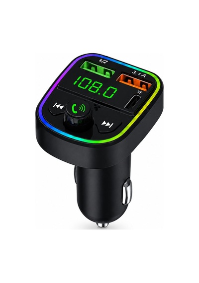 Kablosuz Araç Mp3 Çalar Fm Transmitter Type-c Ve 2 Usb Şarj Portlu