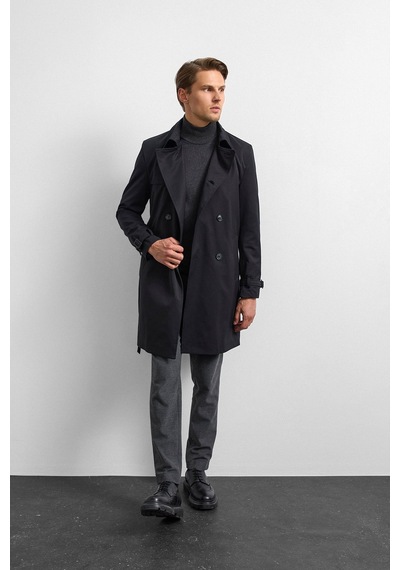 Backandbond Siyah Casual Trençkot Çok Renkli