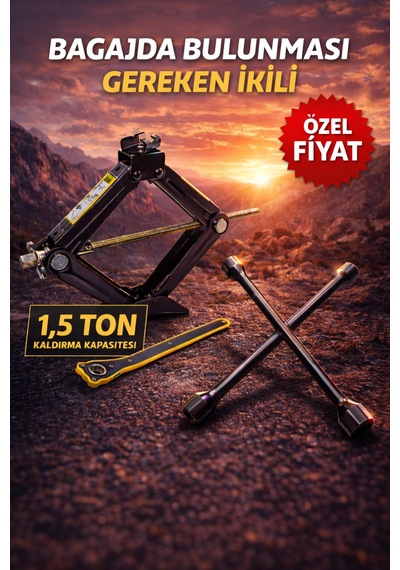 Araç Bagaj Krikosu Bijon Anahtarı Lastik Değiştirme İçin Güçlü Oto Set