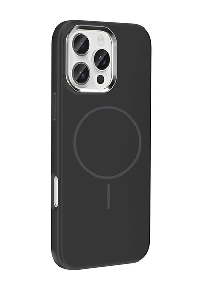 Apple     Uyumlu iPhone 16 Pro Kılıf M-safe Şarj Özellikli Metal Kamera Çerçeveli Zore Edi Silikon Kapak