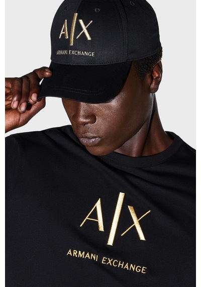 Armani Exchange % 100 Pamuk Logolu Şapka Erkek Şapka Xm003199 Af15502 Uc001 Siyah