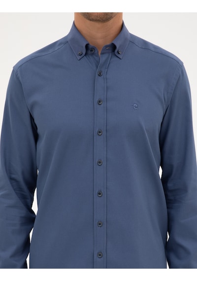 Pierre Cardin Erkek İndigo Gömlek Desenli 50316736-vr028 Indigo
