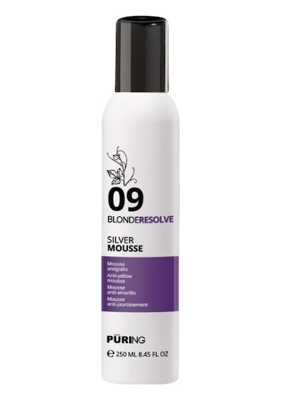 Purıng 09 Blonderesolve Sarı Gri Platin Saçlar İçin Turunculaşma Karşıtı Mor Silver Saç Köpüğü 250ml