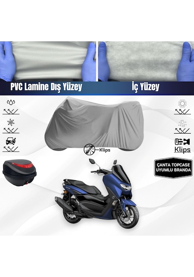 Yamaha Nmax 125 Motosiklet Brandası Çanta Topcase Uyumlu Motor Brandası