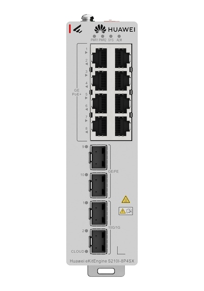 Huaweı Ekıt S210ı-8p4sx 8 Port 10/100/1000 8 Port Poe 2 X 1g Sfp + 2 X 10g Sfp+ 240 Watt L2+ Cloude Yönetilebilir Endüst