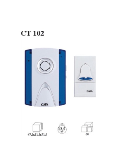 Cata Kablosuz Kapı Zili Pilli Ct-102 Karışık Renkli