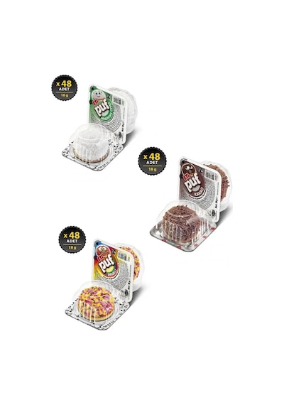 Eti Puf Kakao + Renkli + Hindistan Cevizli 3 x 48'li