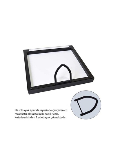 21x21 Cm Yapışkanlı Sök Tak Kare Çerçeveler - 3'lü Kırmızı Renk Çerçeve