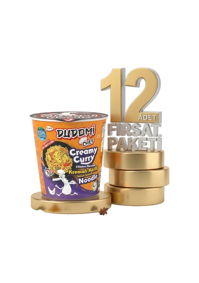 Dudomi Bardak Kremalı Körili Tavuk 12x80 Gr