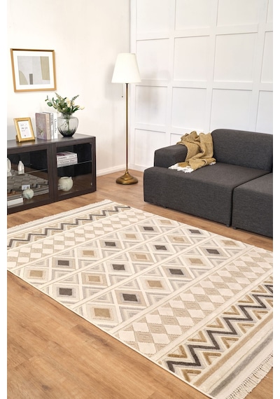 Kaşmir Halı 7/24 Luna Orbit 160x230 CM Salon Mutfak Halısı Yolluk Kilim