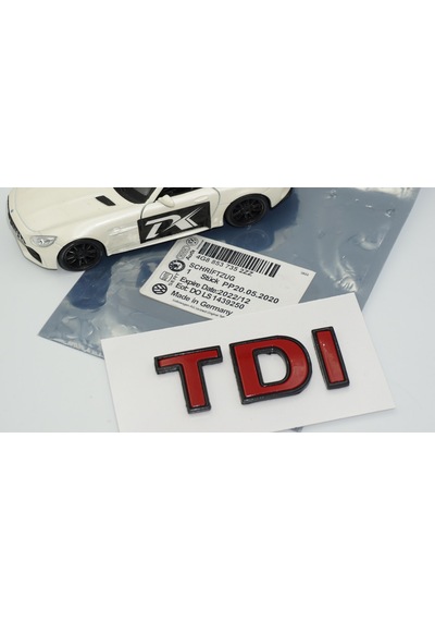Dk Tuning Tdi Bagaj 3 Kırmızı Siyah Abs Yazı Logo Volkswagen İle Uyumlu Bagaj Arma