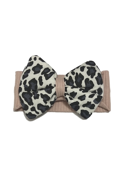 Leoparlı Kız Bebek Bandana Açık Pembe
