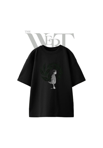 Thewert Ellie Last Us Tasarım Baskılı Ünisex Siyah Oversize T-shirt