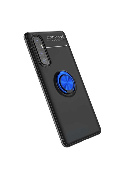Oppo Reno 3 Pro 5g Kılıf Zore Ravel Silikon Kapak Siyah-Mavi