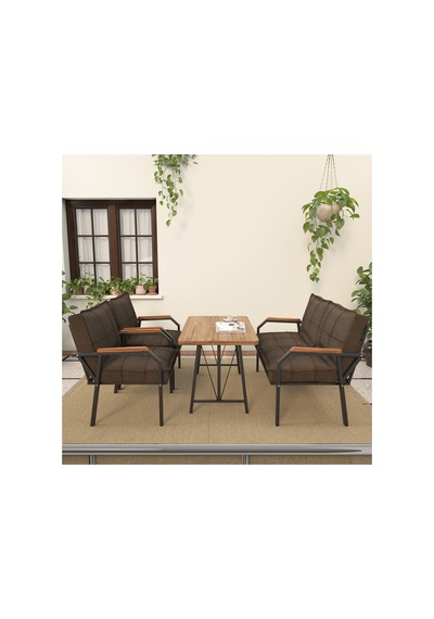 Mygusi Hayal Balkon, Cafe, Metal Kanepe Koltuk Takımı , Bahçe Mobilyası, 2+1+1 + 70x110 Masalı Kahverengi Mygusi Hayal Balkon, Cafe, Metal Kanepe Koltuk Takımı , Bahçe Mobilyası, 2+1+1 + 70x110 Masalı Kahverengi