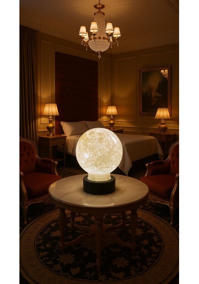3d Ay Lamba Led Gece Lambası Dekoratif Ay Küre Işıklı Masa Lambası Gün Işığı