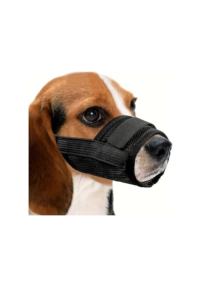 Valkyrie Köpek Ağızlığı M Beden Nefes Alabilir Fileli Ayarlanabilir Isırma Önleyici Yumuşak Siyah
