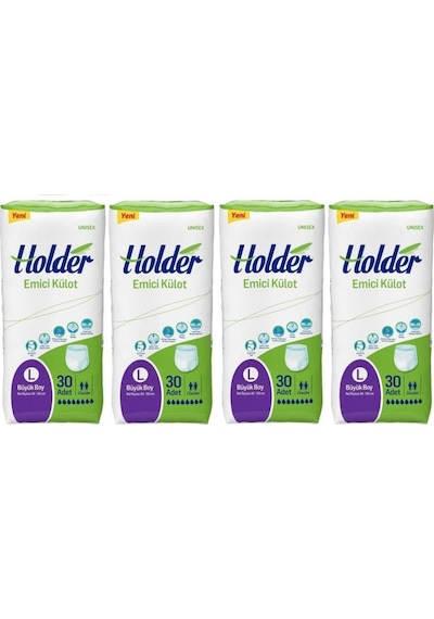 Holder Emici Külot Yetişkin Hasta Bezi Büyük Boy Large 30 X 4 Adet Diğer